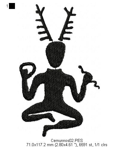 Cernunnos - Fill Stitch - Machine Embroidery Design