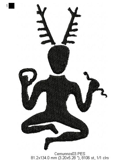 Cernunnos - Fill Stitch - Machine Embroidery Design