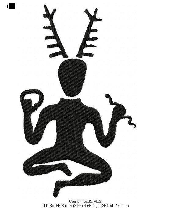 Cernunnos - Fill Stitch - Machine Embroidery Design