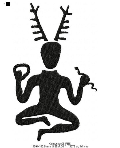 Cernunnos - Fill Stitch - Machine Embroidery Design