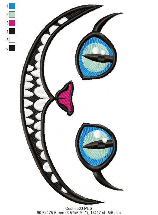 Ceshire Cat - Fill Stitch