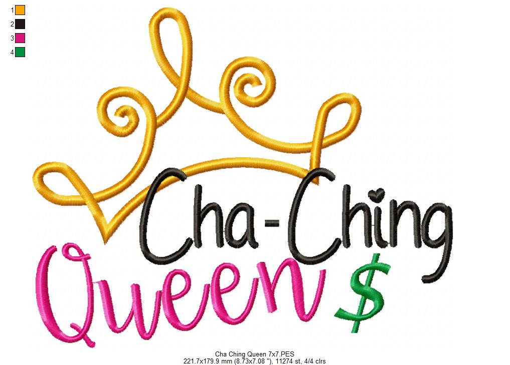 Cha-Ching Queen - Fill Stitch