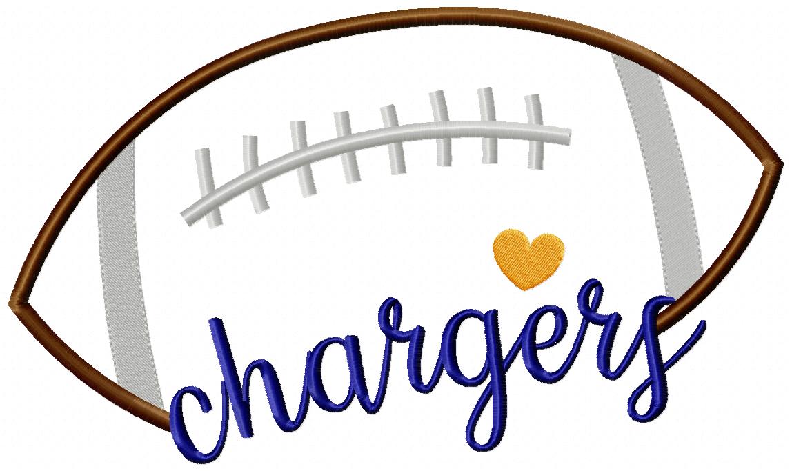 Chargers Football - Satin Stitch – Machine Embroidery Design