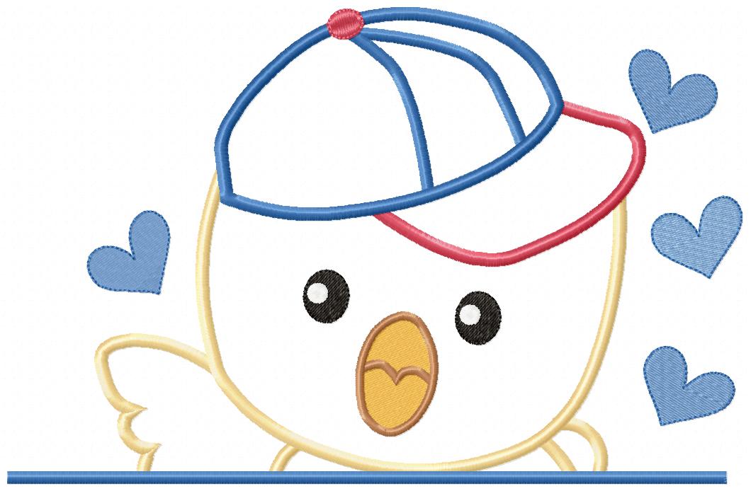 Chick Boy - Applique - Machine Embroidery Design