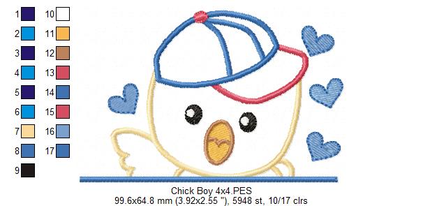 Chick Boy - Applique