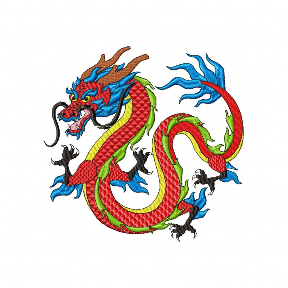 Chinese Dragon - Fill Stitch