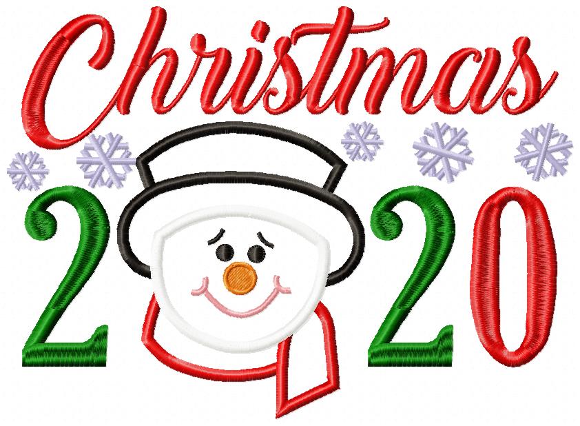 Christmas 2020 Snowman - Applique