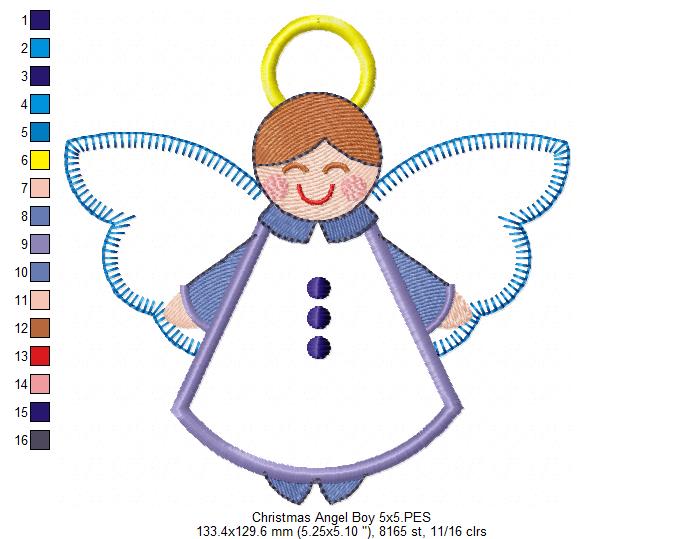 Christmas Angel Boy - Applique