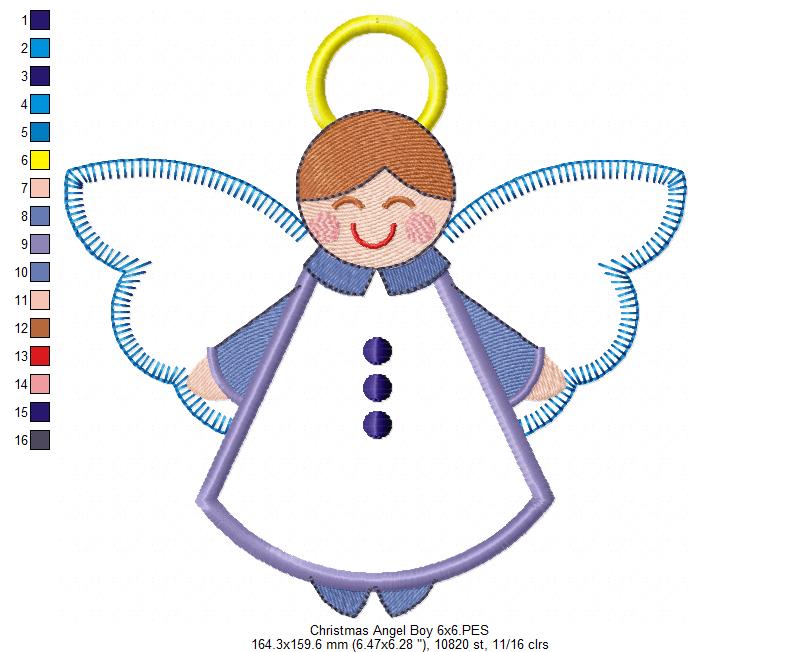 Christmas Angel Boy - Applique