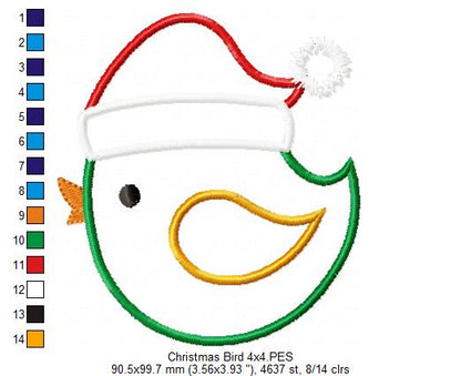 Christmas Bird - Applique