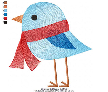 Christmas Bird - Rippled