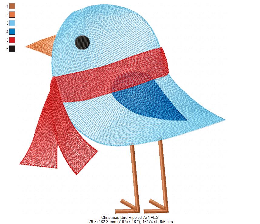 Christmas Bird - Rippled