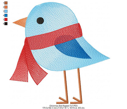 Christmas Bird - Rippled