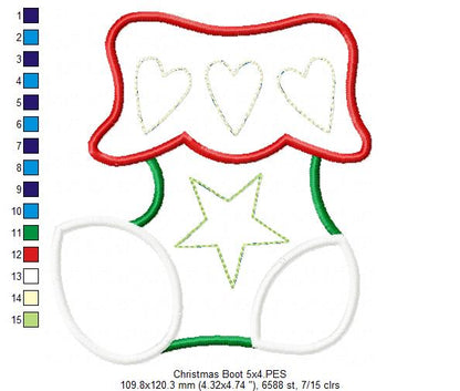 Christmas Elf Boot - Applique