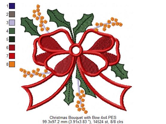 Christmas Bouquet - Applique Embroidery