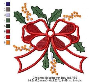 Christmas Bouquet - Applique Embroidery