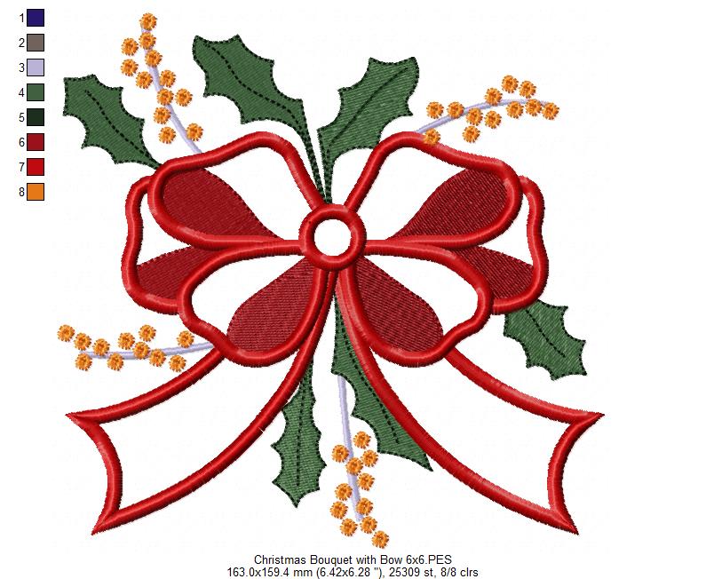 Christmas Bouquet - Applique Embroidery
