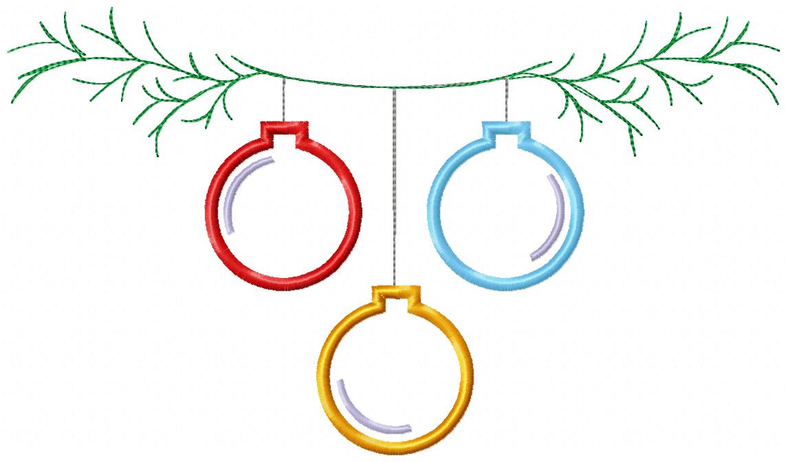 Christmas Bulbs - Applique
