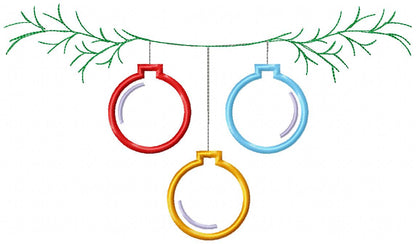 Christmas Bulbs - Applique