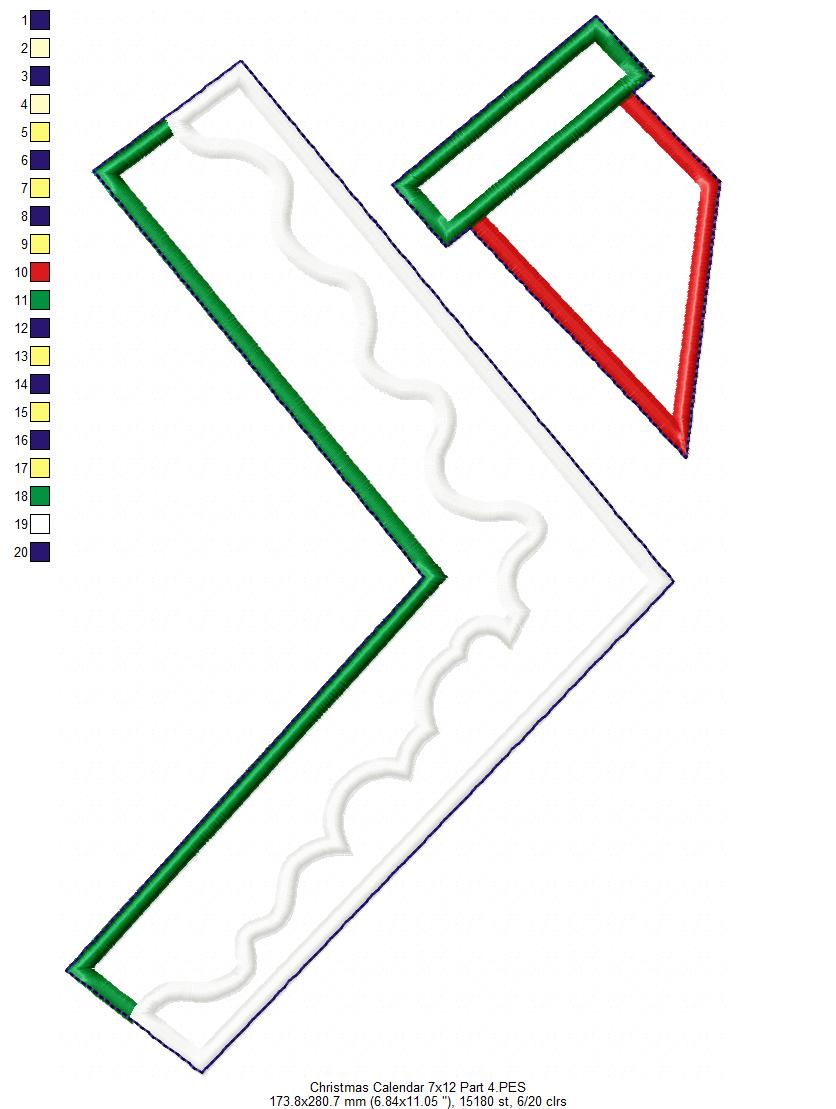 Days Untill Christmas Calendar - ITH Project - Machine Embroidery Design