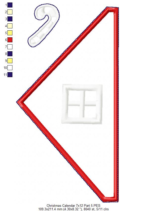 Days Untill Christmas Calendar - ITH Project - Machine Embroidery Design