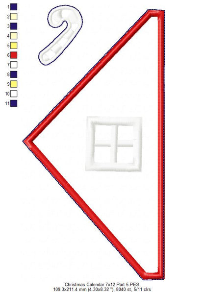 Days Untill Christmas Calendar - ITH Project - Machine Embroidery Design