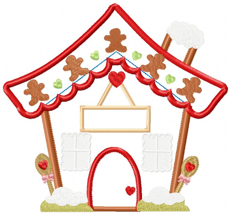 Christmas Candy House - Applique Embroidery