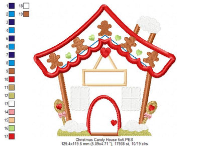 Christmas Candy House - Applique Embroidery