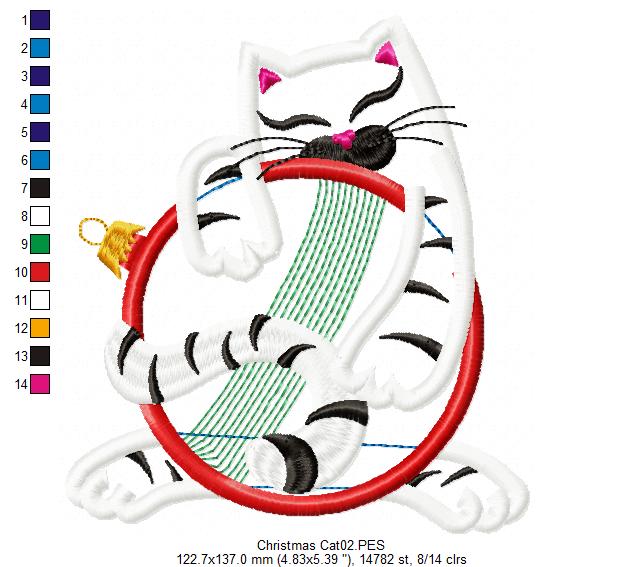 Christmas Cat - Applique