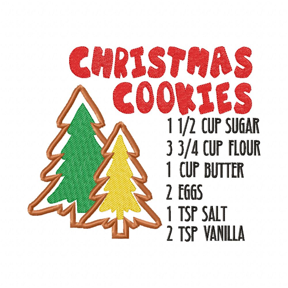 Christmas Cookies Recipe - Applique