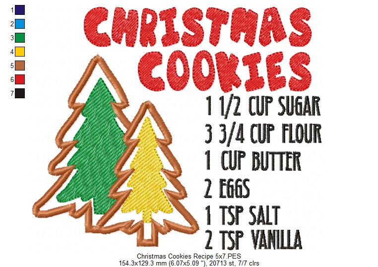 Christmas Cookies Recipe - Applique