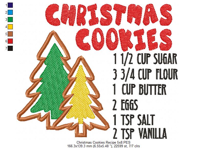 Christmas Cookies Recipe - Applique