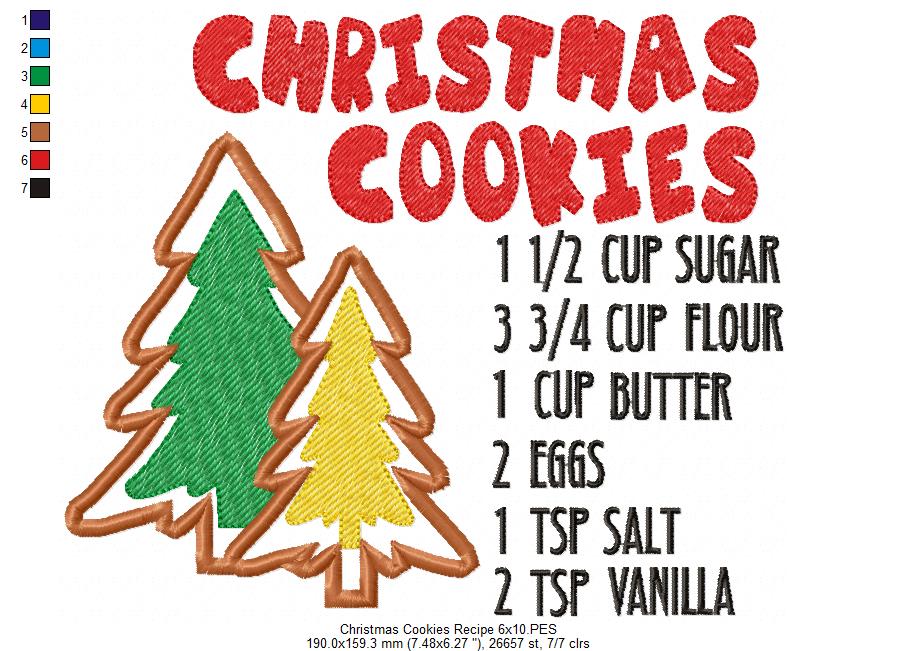 Christmas Cookies Recipe - Applique
