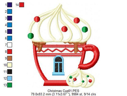 Christmas Cup - Applique