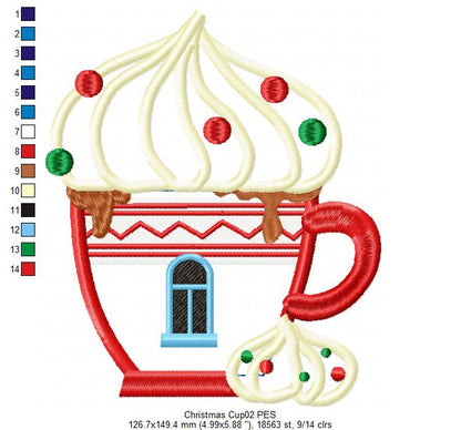 Christmas Cup - Applique