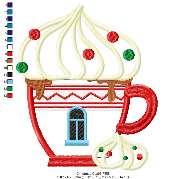 Christmas Cup - Applique