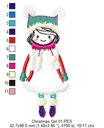 Folk Girl - Applique