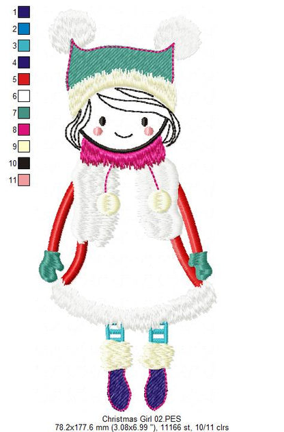 Folk Girl - Applique