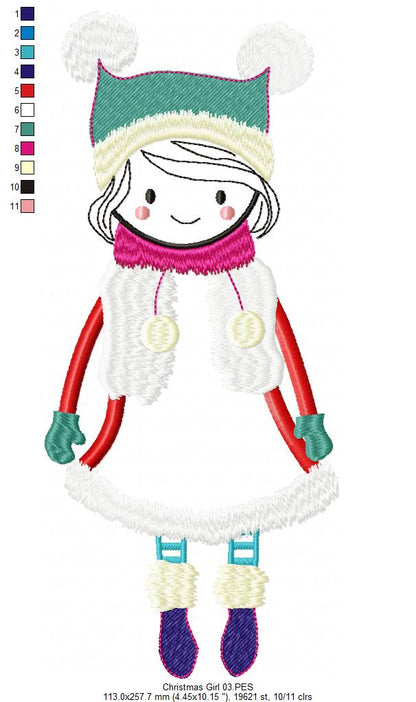 Folk Girl - Applique