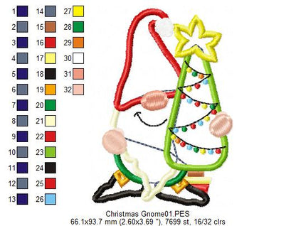 Christmas Gnomes Pack with 10 designs  - Applique