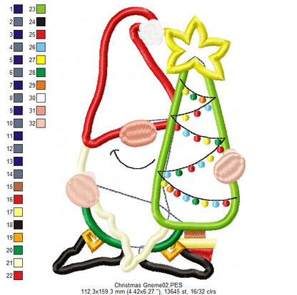 Christmas Gnomes Pack with 10 designs  - Applique