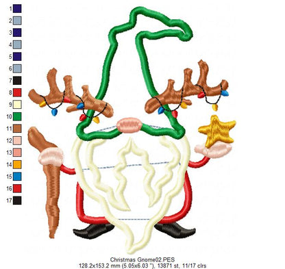 Christmas Gnomes Pack with 10 designs  - Applique