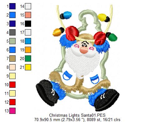 Santa Claus with Ornaments - Applique