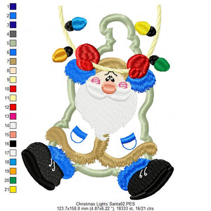 Santa Claus with Ornaments - Applique