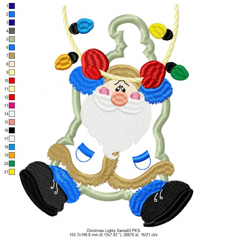 Santa Claus with Ornaments - Applique