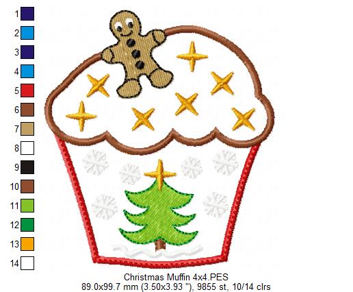 Christmas Muffin - Applique