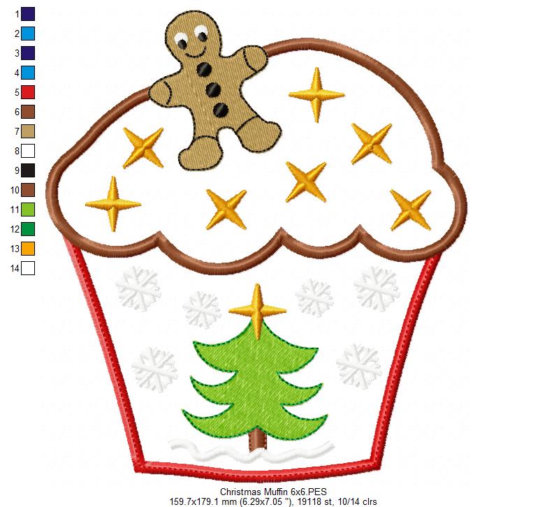 Christmas Muffin - Applique