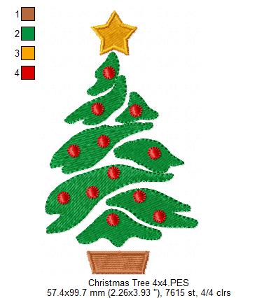 Christmas Tree - Fill Stitch