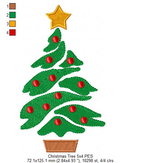 Christmas Tree - Fill Stitch