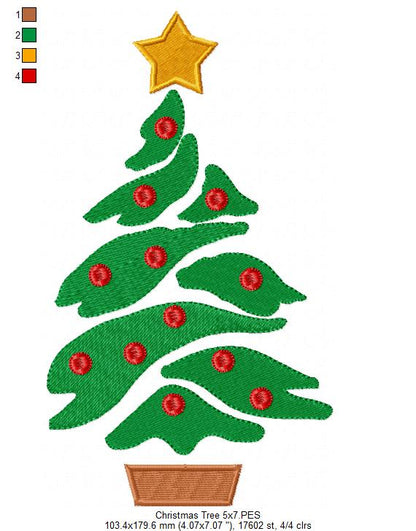 Christmas Tree - Fill Stitch